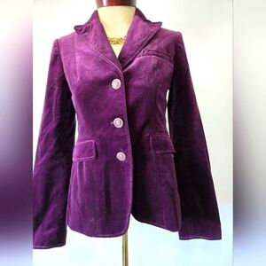 BANANA REPUBLIC Velvet Purple Blazer. Size 2